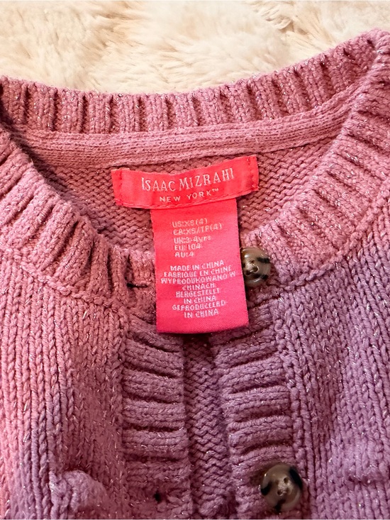 Isaac Mizrahi Other - Isaac Mizrahi Pink Lavender Knit Cardigan